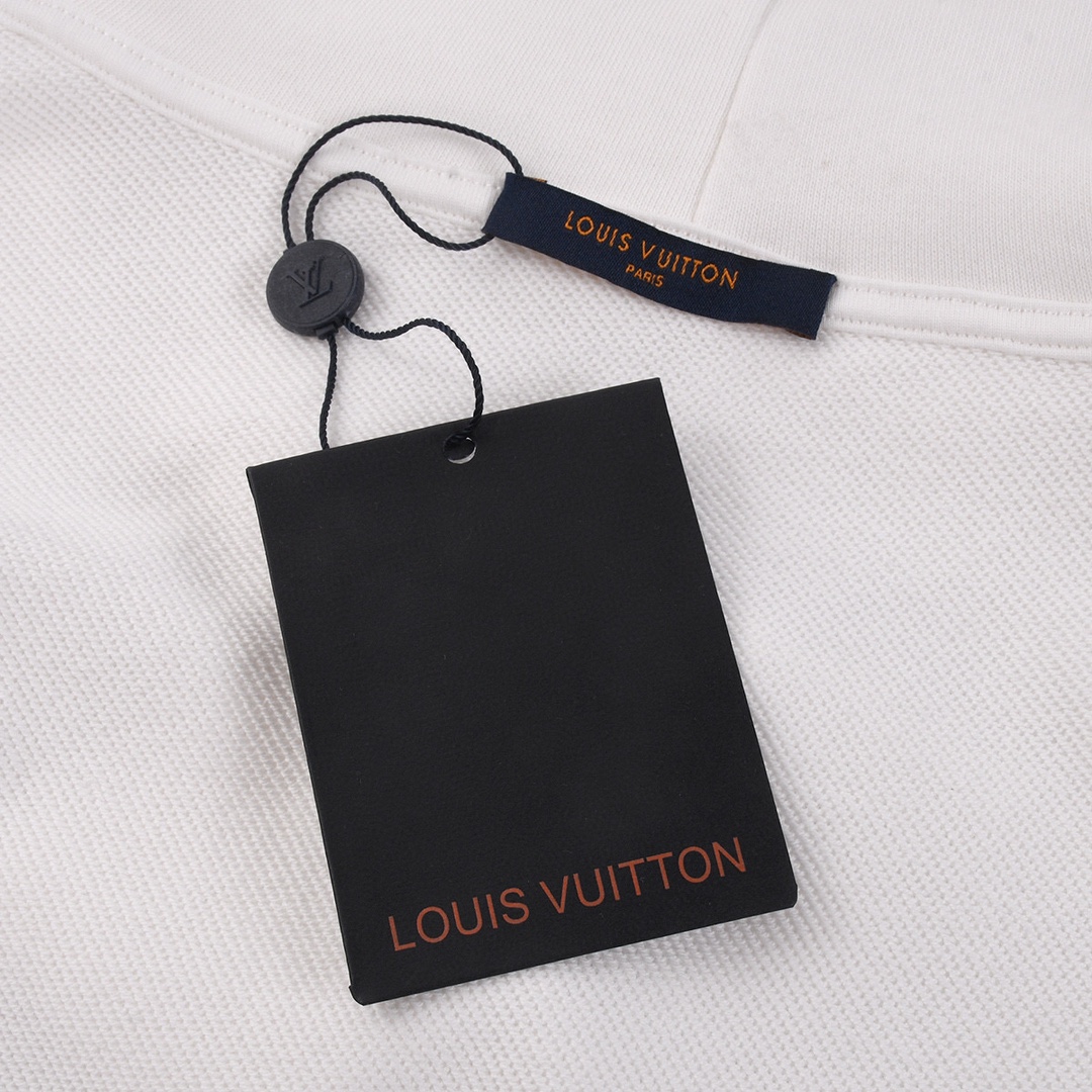 路易威登/Louis Vuitton 秋冬新款 半身老花刺绣连帽卫衣