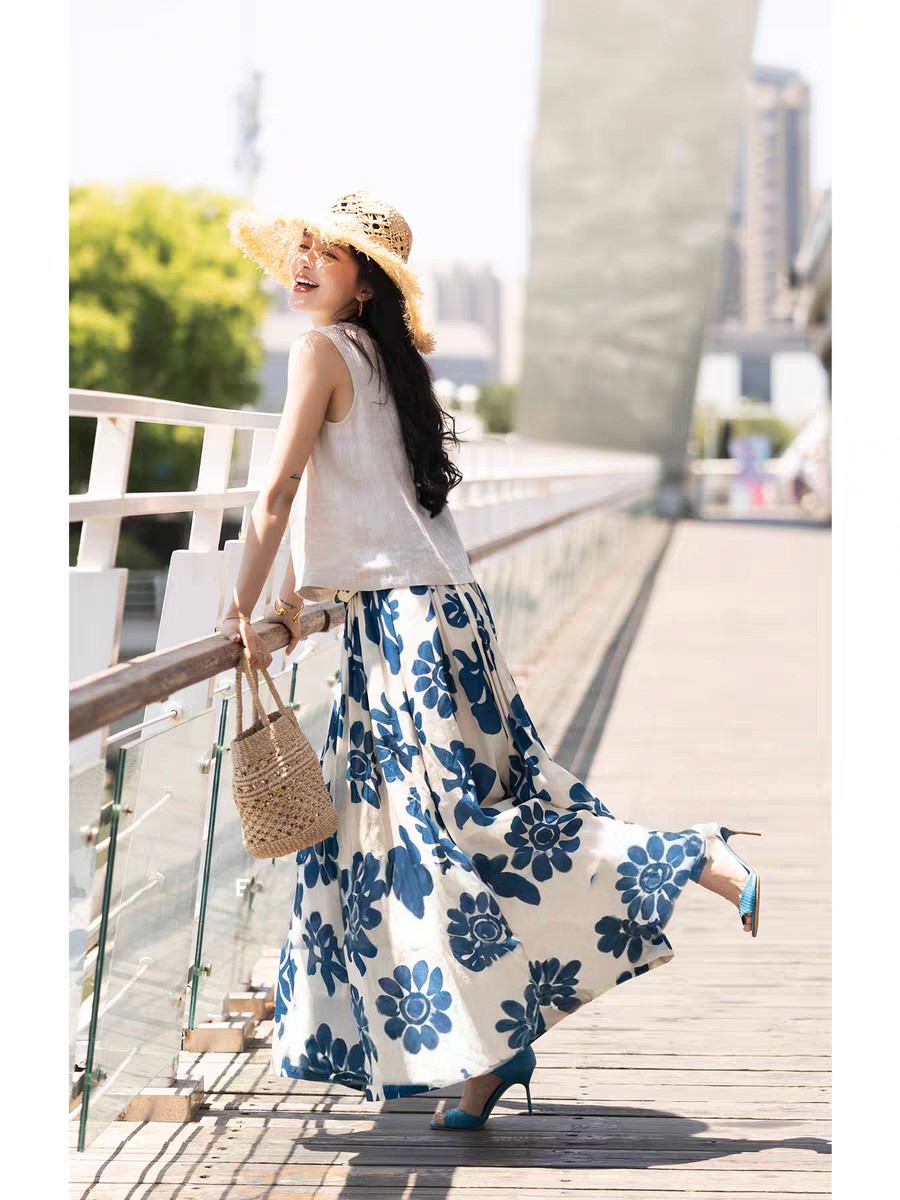 High-Quality Platinum-Printed Half Skirt: Comfortable, Dry, Self-Cooled Support for Women’s Clothing - 图片 4