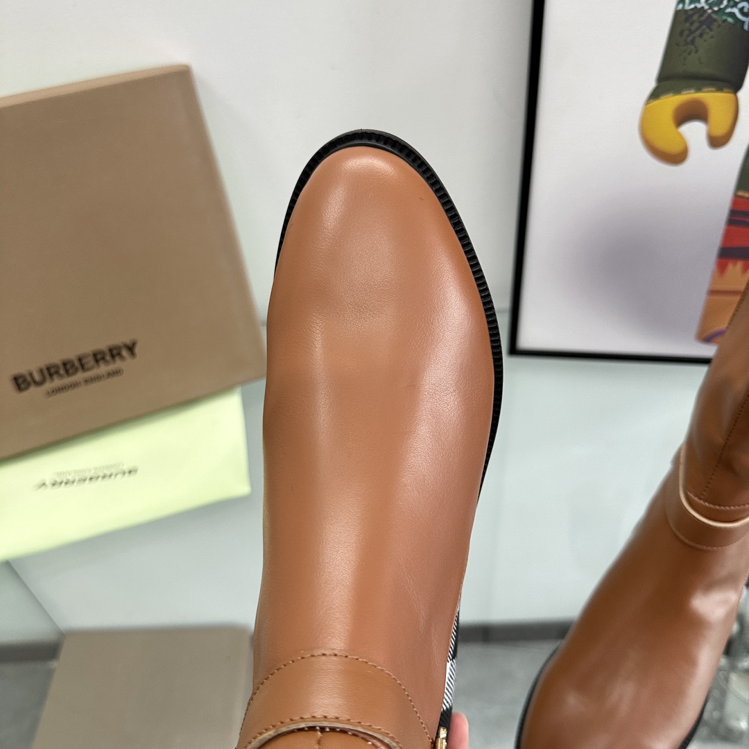 Burberry House Check Boots: Sizes 35-40, Premium Materials, Various Styles. - 图片 8