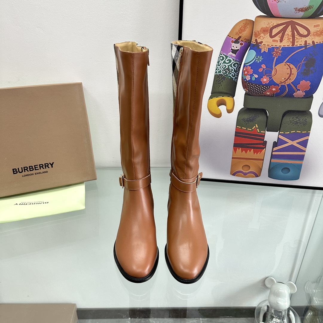 Burberry House Check Boots: Sizes 35-40, Premium Materials, Various Styles. - 图片 5