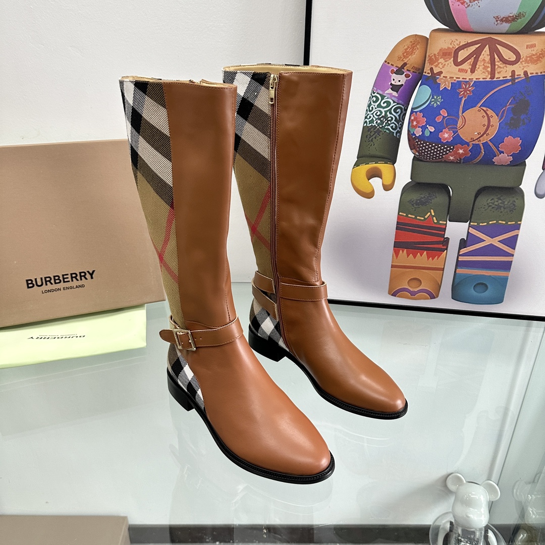 Burberry House Check Boots: Sizes 35-40, Premium Materials, Various Styles. - 图片 1