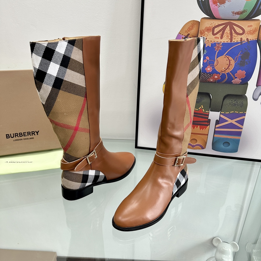 Burberry House Check Boots: Sizes 35-40, Premium Materials, Various Styles. - 图片 2