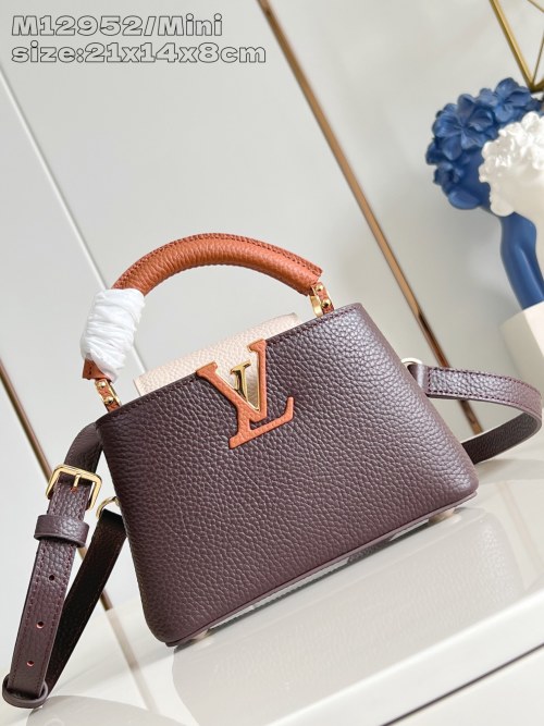 Louis Vuitton Capucines Mini Taurillon Leather Handbag M12952 1 Louis Vuitton Capucines Mini Taurillon Leather Handbag M12952