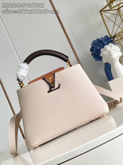 Louis Vuitton Capucines Mini Bag Taurillon Leather M12956 Gray 1 Louis Vuitton Capucines Mini Bag Taurillon Leather M12956 Gray
