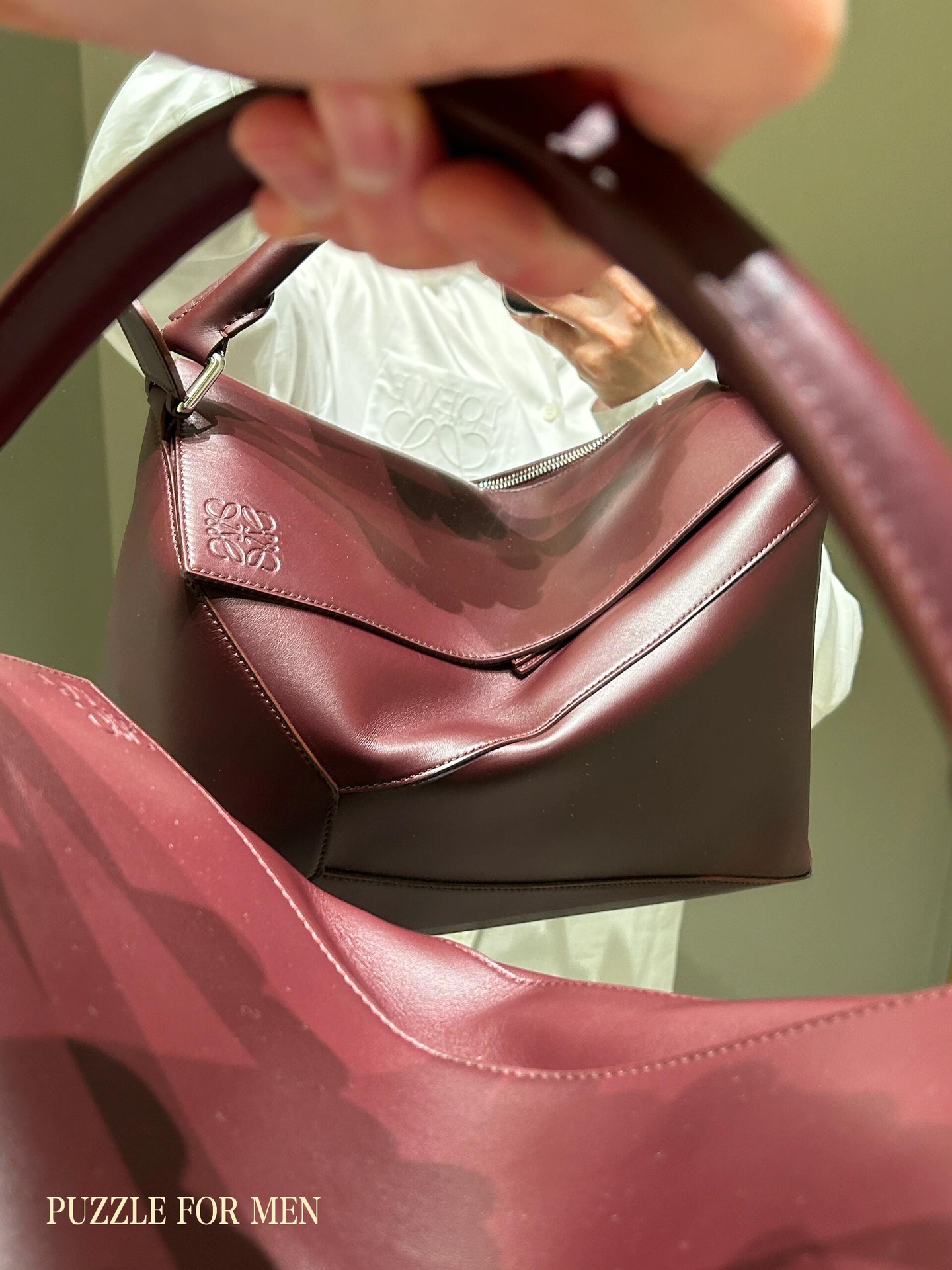 Loewe Puzzle New Large Wine Red Satchel, 33cm, Perfect Leather Luster 6 i1730475837 7861 0
