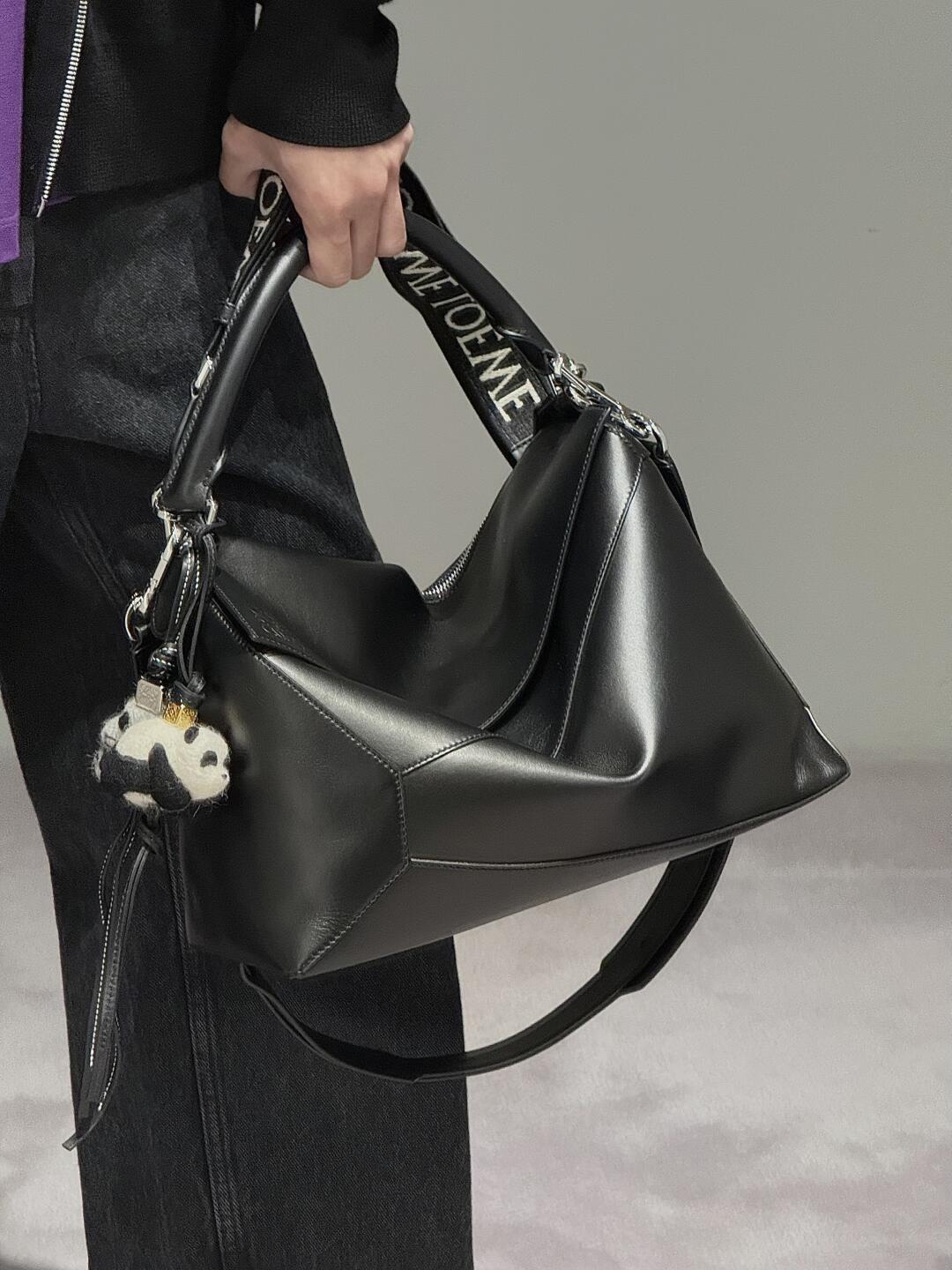 Loewe Puzzle New Large Black Bag, 33cm, Black and Silver 5 i1732022191 8151 0