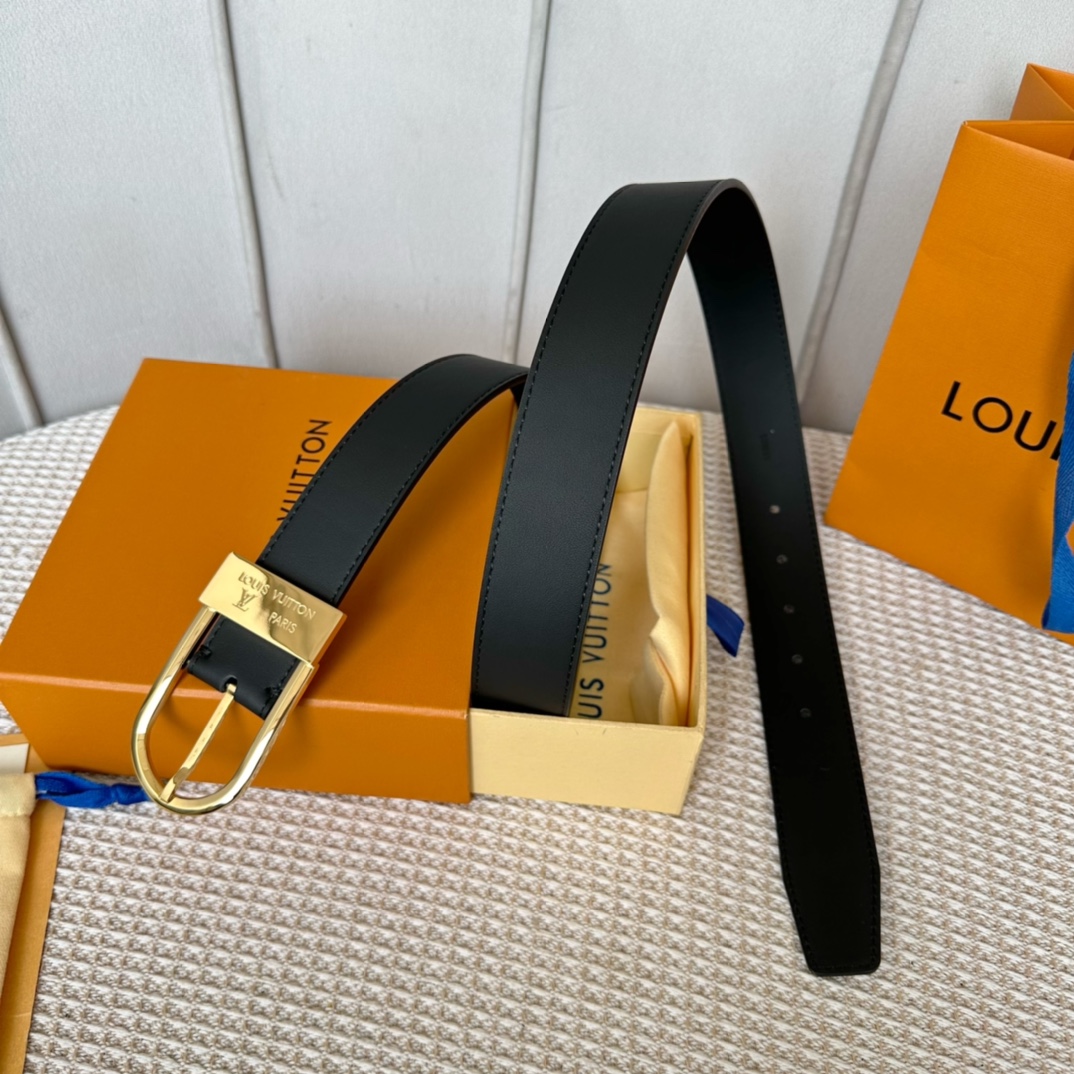 Louis Vuitton Belts Men Calfskin Cowhide