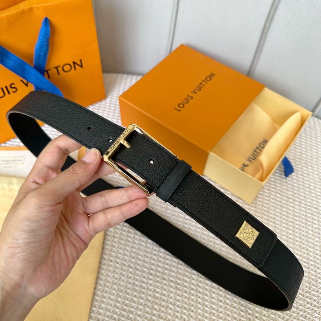 Louis Vuitton Belts Customize Best Quality Replica
 Black Calfskin Cowhide