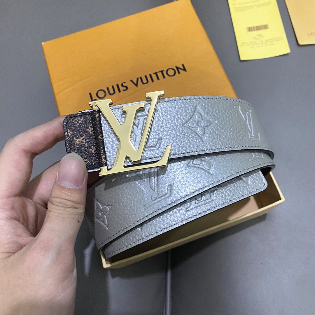 Louis Vuitton Shop
 Belts Black Men Calfskin Cowhide