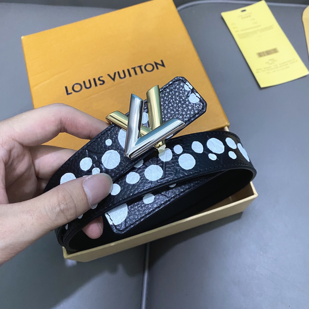 Louis Vuitton Belts Printing Women Calfskin Cowhide