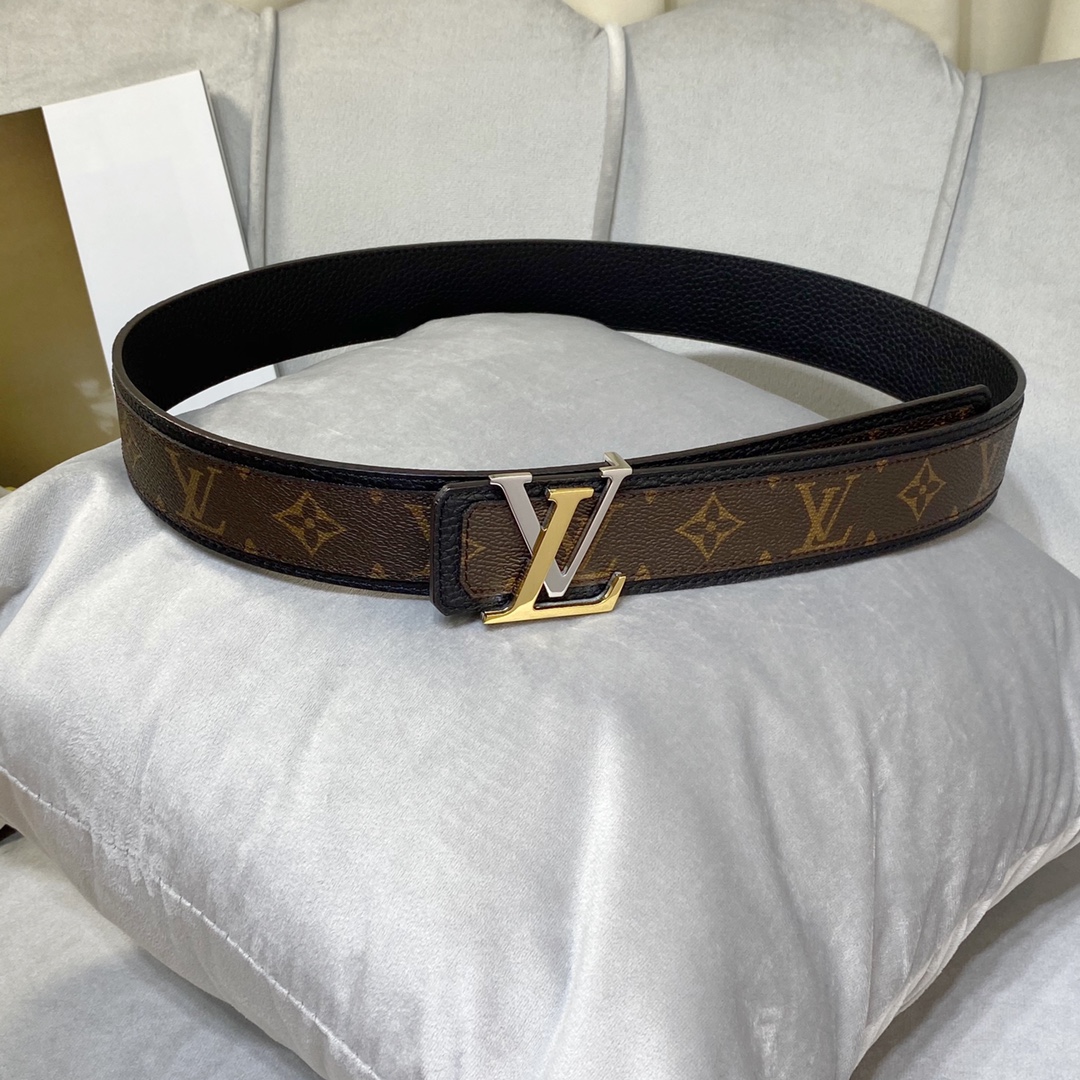 Louis Vuitton Belts Black Men Monogram Eclipse