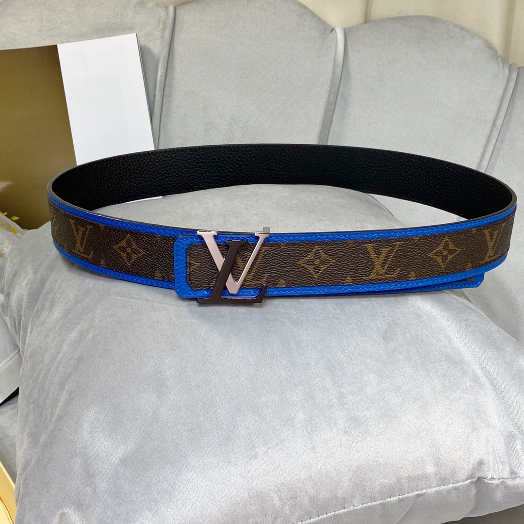 Louis Vuitton Belts Black Men Monogram Eclipse