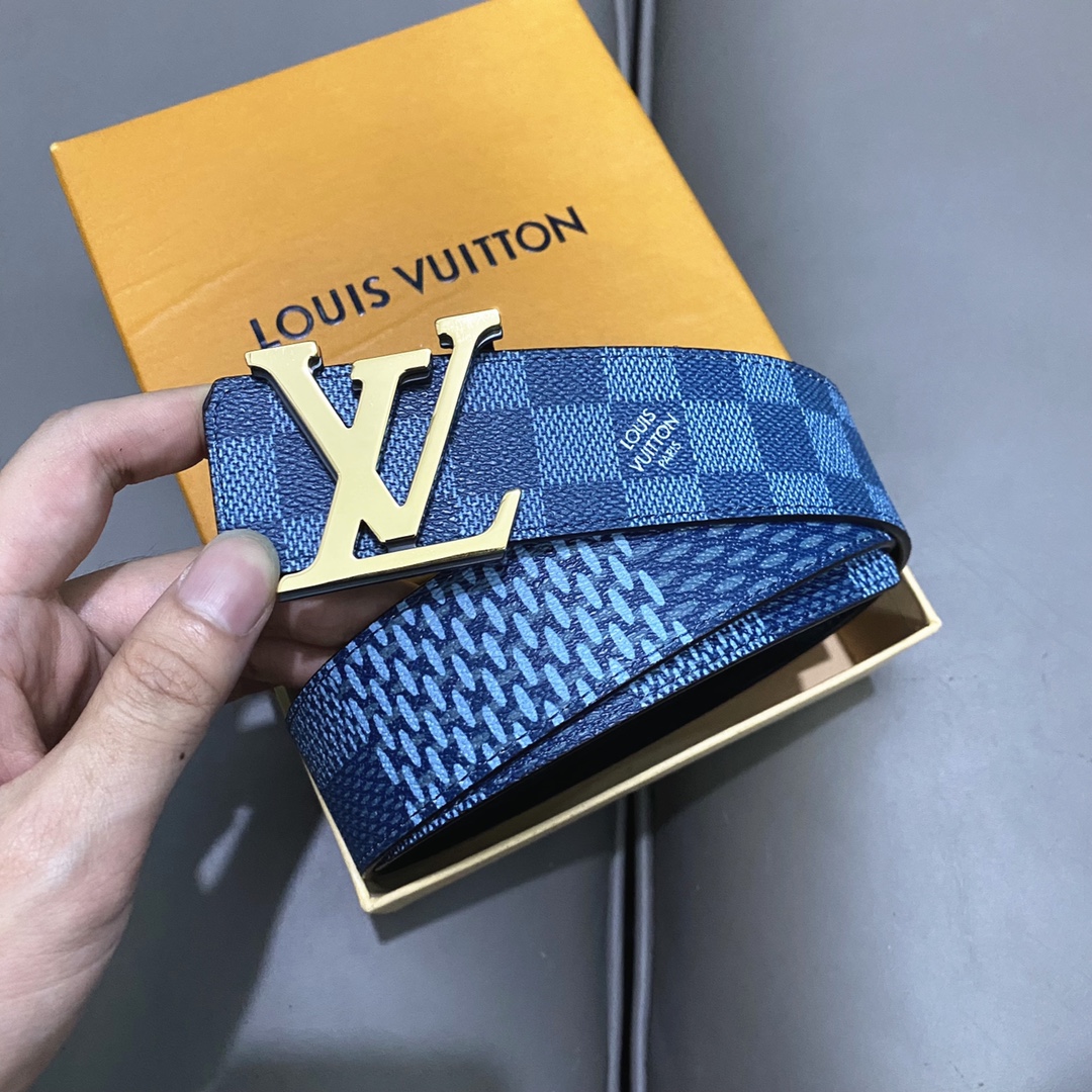 Louis Vuitton Belts Calfskin Canvas Cowhide Spring Collection