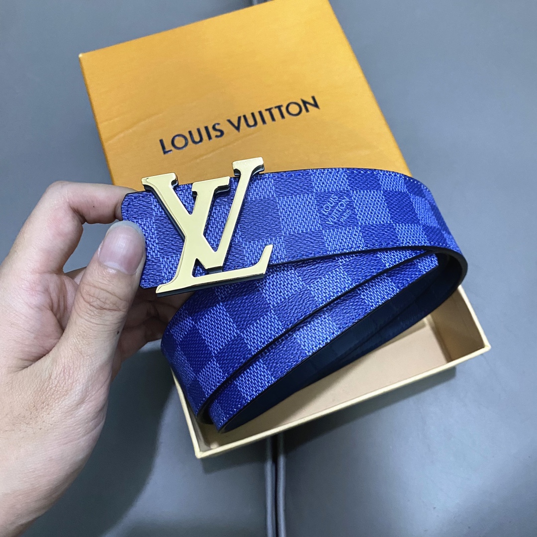 Louis Vuitton Belts Calfskin Canvas Cowhide Spring Collection