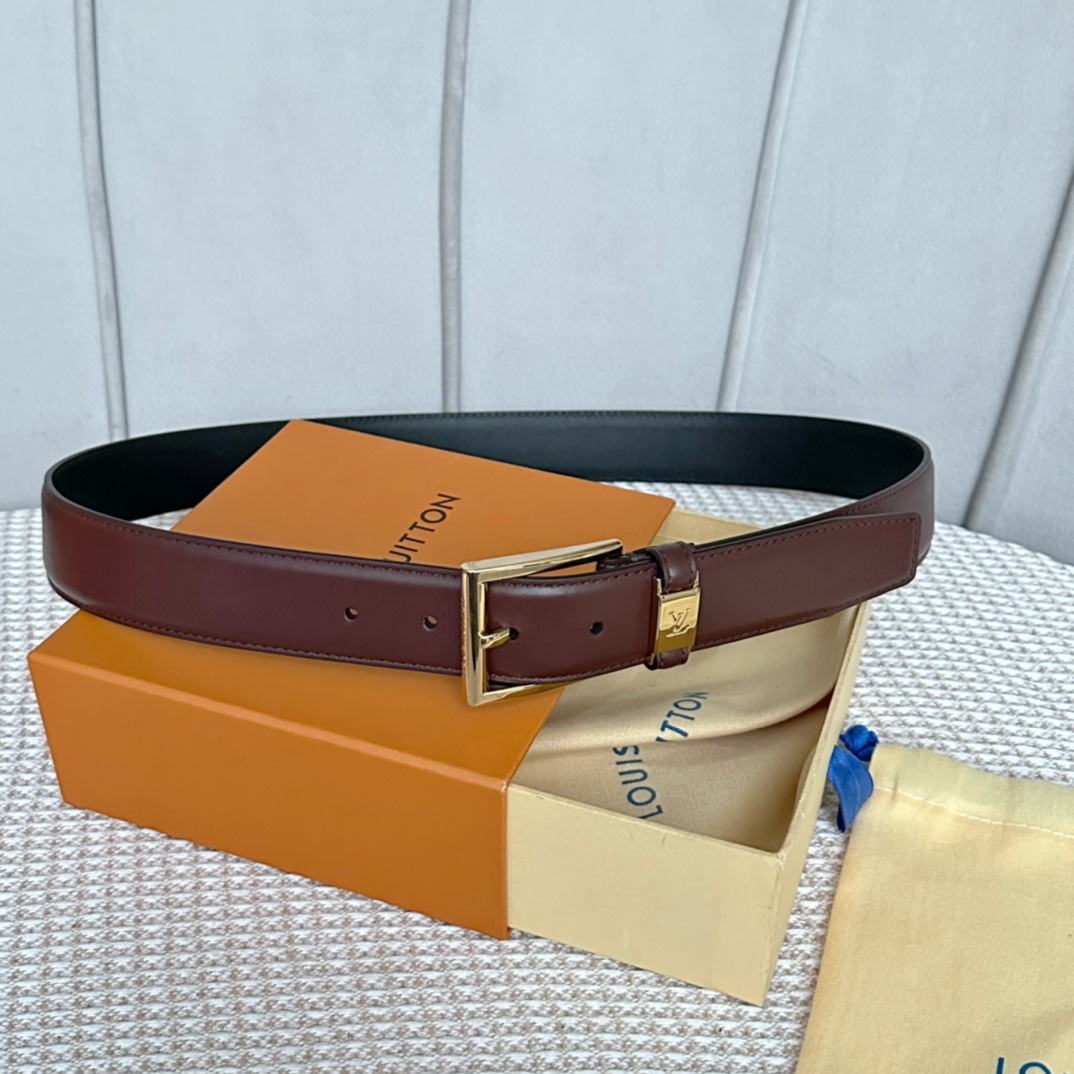 Louis Vuitton Belts Men Calfskin Cowhide