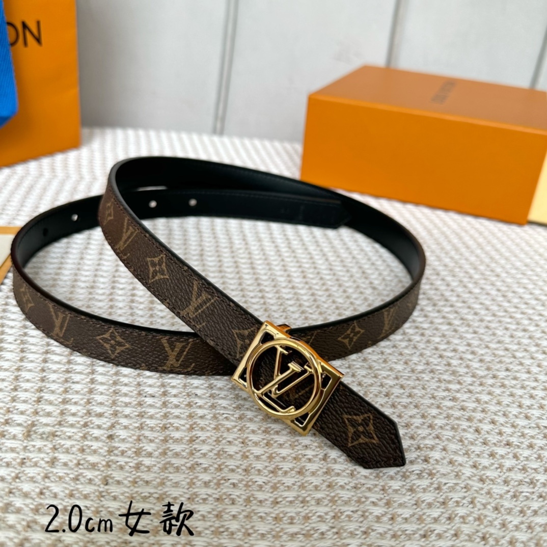 Louis Vuitton Belts Women Calfskin Cowhide