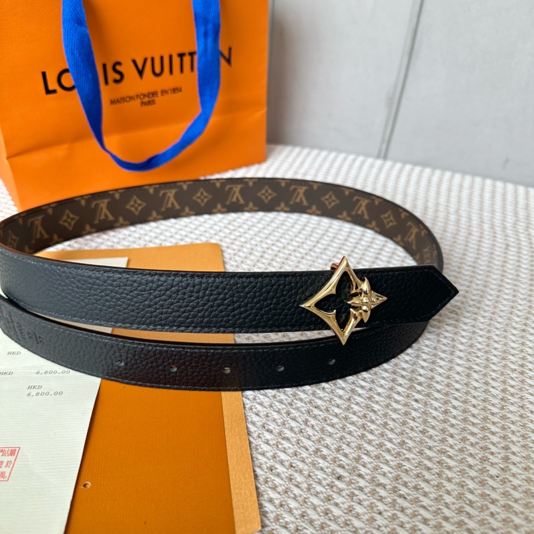 Louis Vuitton Belts Women Canvas Cowhide