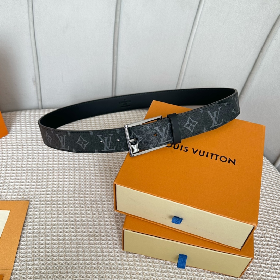 Louis Vuitton AAAA
 Belts Calfskin Canvas Cowhide Fall Collection