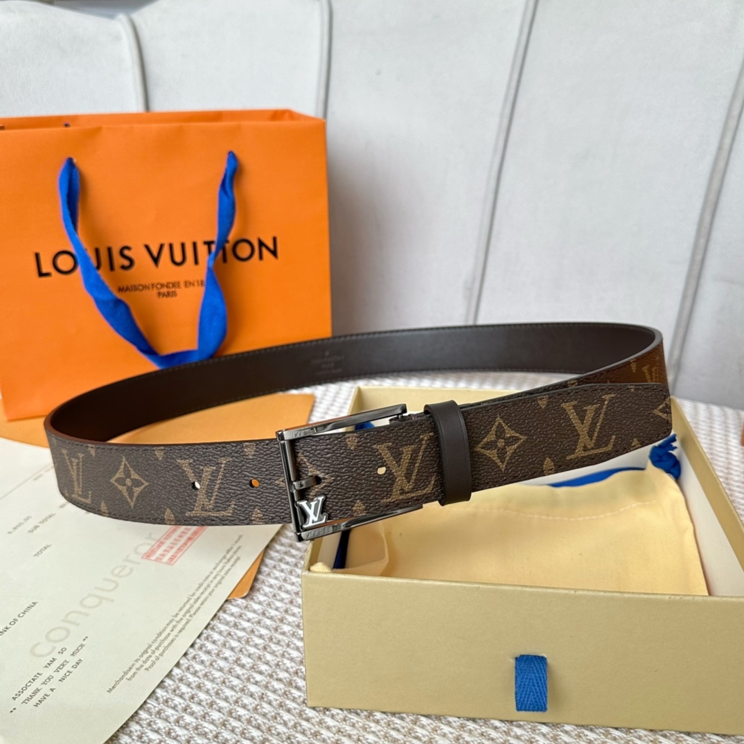 Louis Vuitton Belts Calfskin Canvas Cowhide Fall Collection