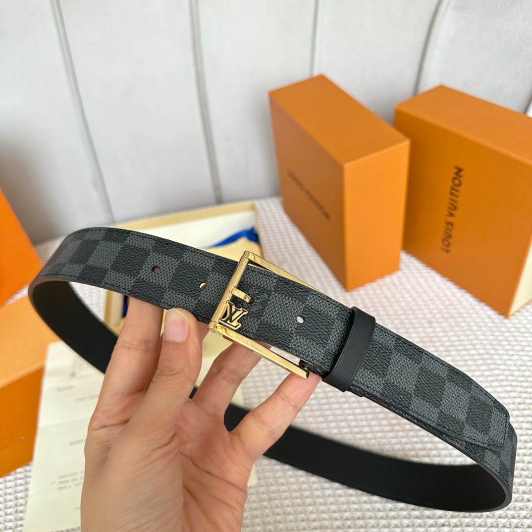 Louis Vuitton Belts Calfskin Canvas Cowhide Fall Collection