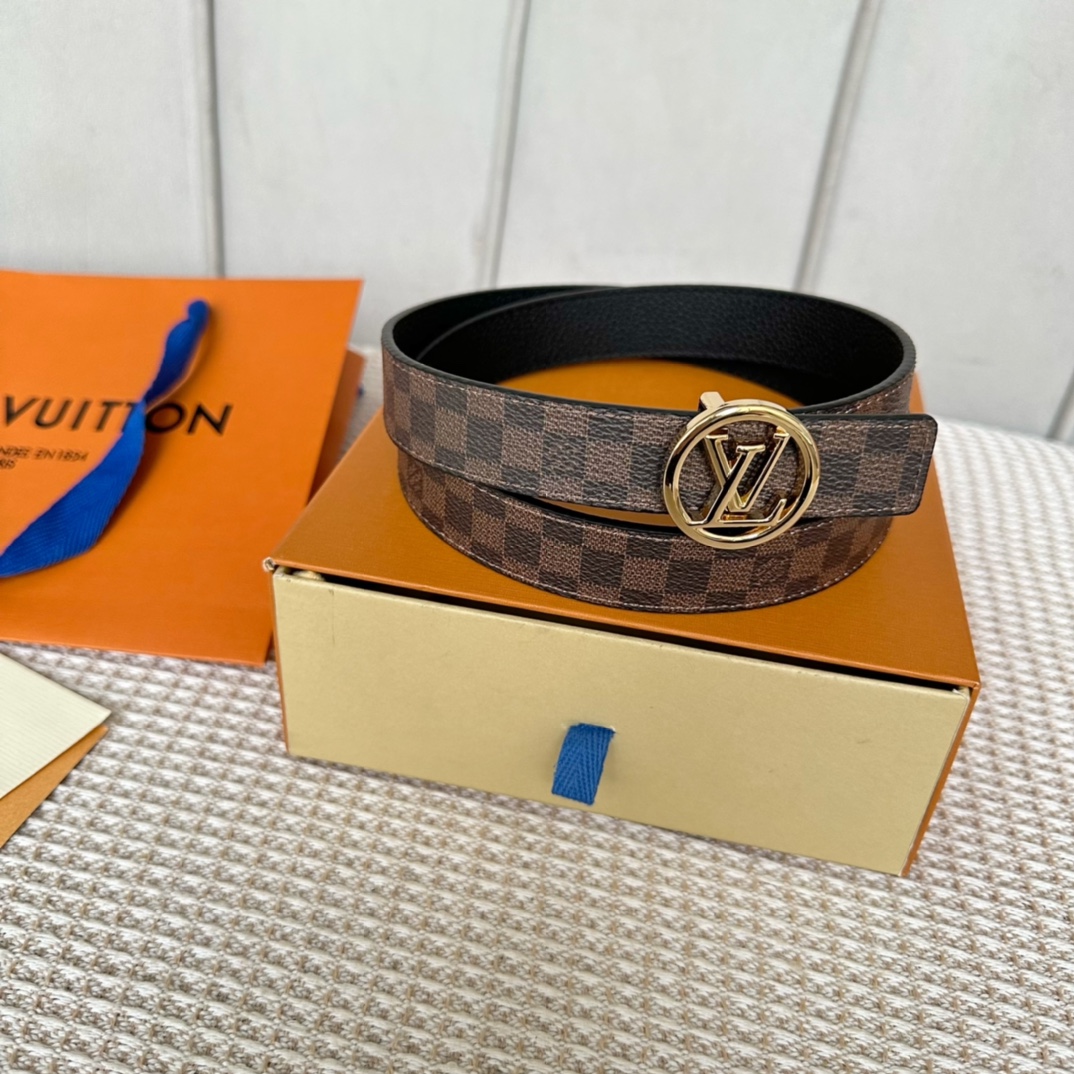 Louis Vuitton Belts Women Calfskin Cowhide