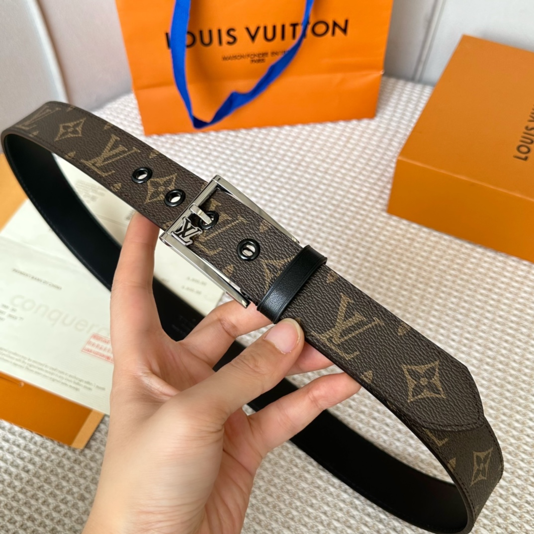 Louis Vuitton Good
 Belts Men Calfskin Cowhide