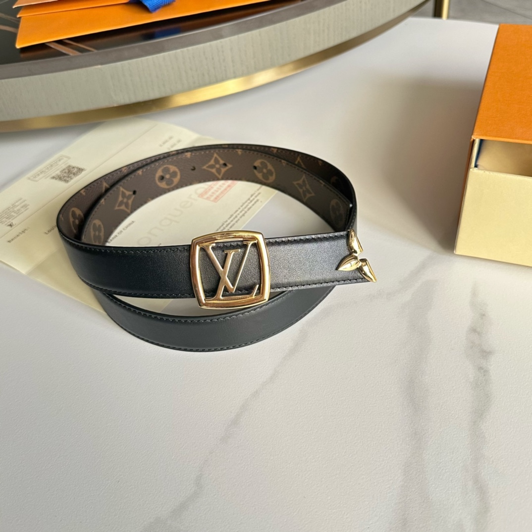 Counter Quality
 Louis Vuitton Belts Best AAA+
 Women Calfskin Cowhide Fall Collection