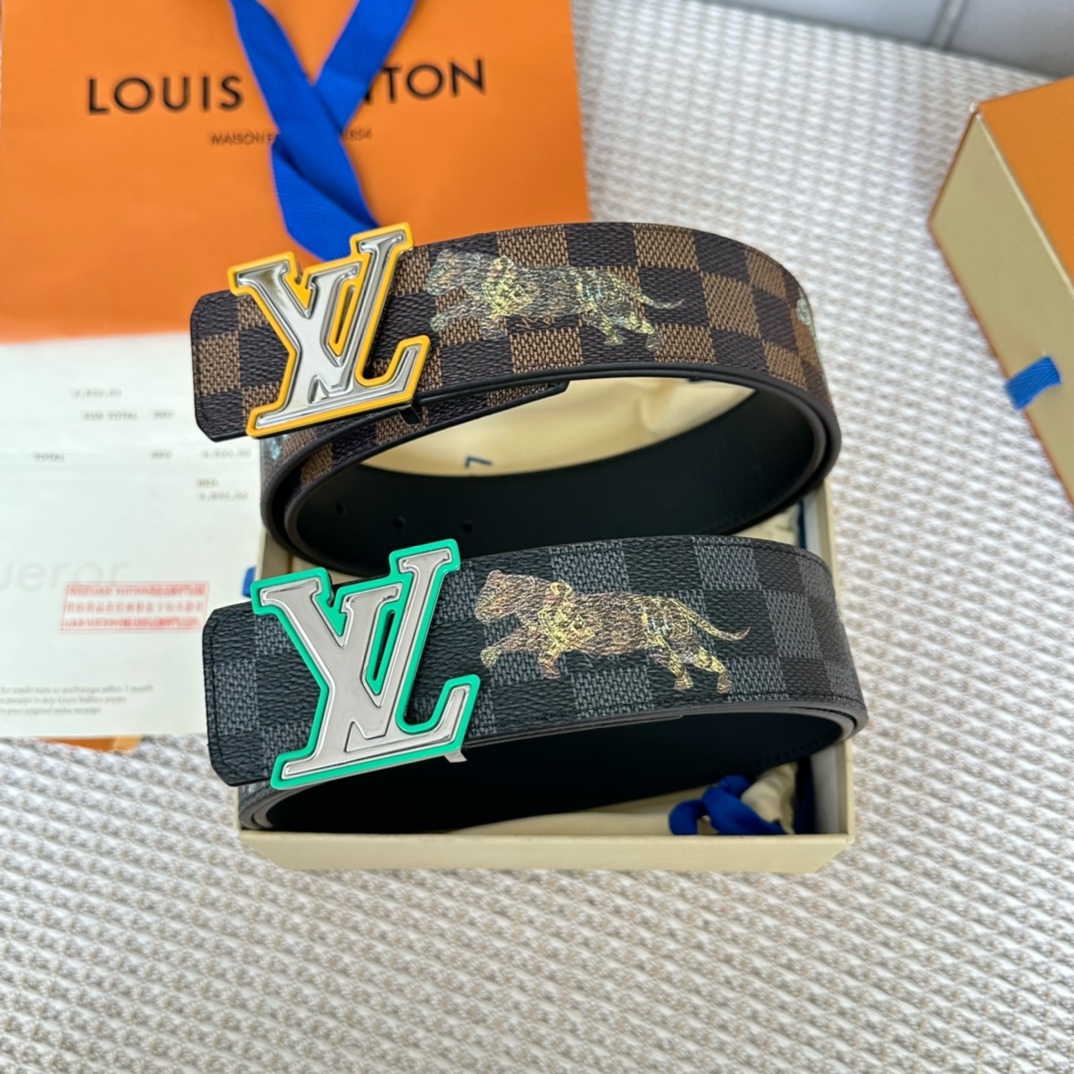 Louis Vuitton Belts High Quality AAA Replica
 Pink Gold Hardware Canvas