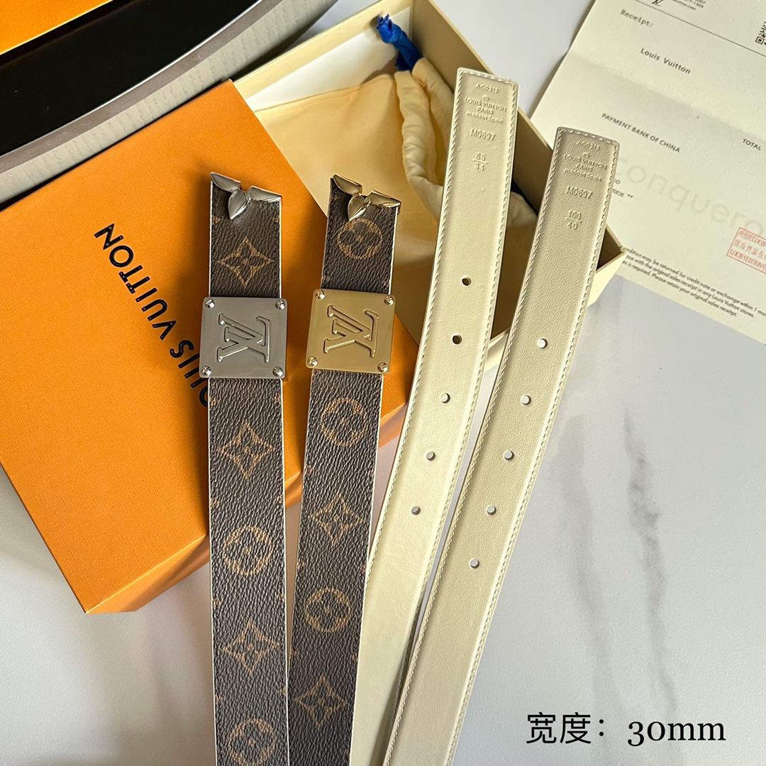 Louis Vuitton Belts Women Calfskin Cowhide Fall Collection