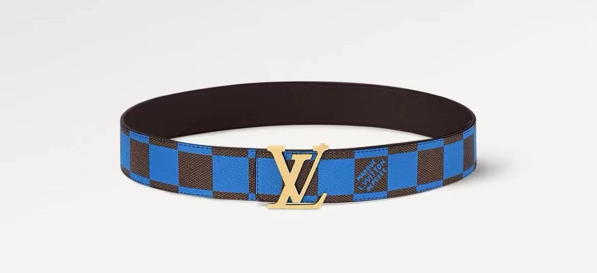 Louis Vuitton Belts Brown Orange Red Men Calfskin Canvas Cowhide