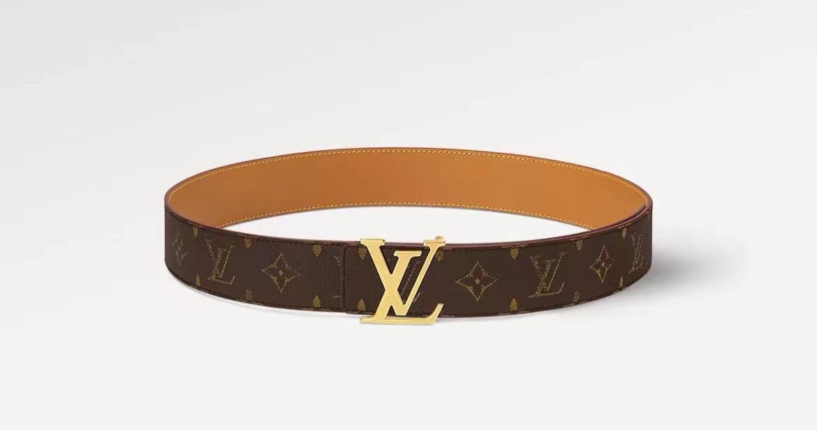 Louis Vuitton Belts Lychee Pattern Men Calfskin Cowhide