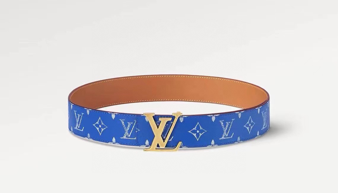 Louis Vuitton Belts Lychee Pattern Men Calfskin Cowhide