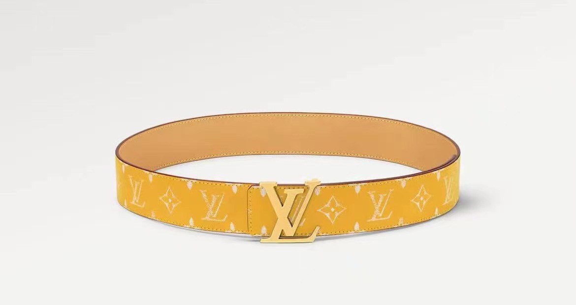 Louis Vuitton Belts Lychee Pattern Men Calfskin Cowhide