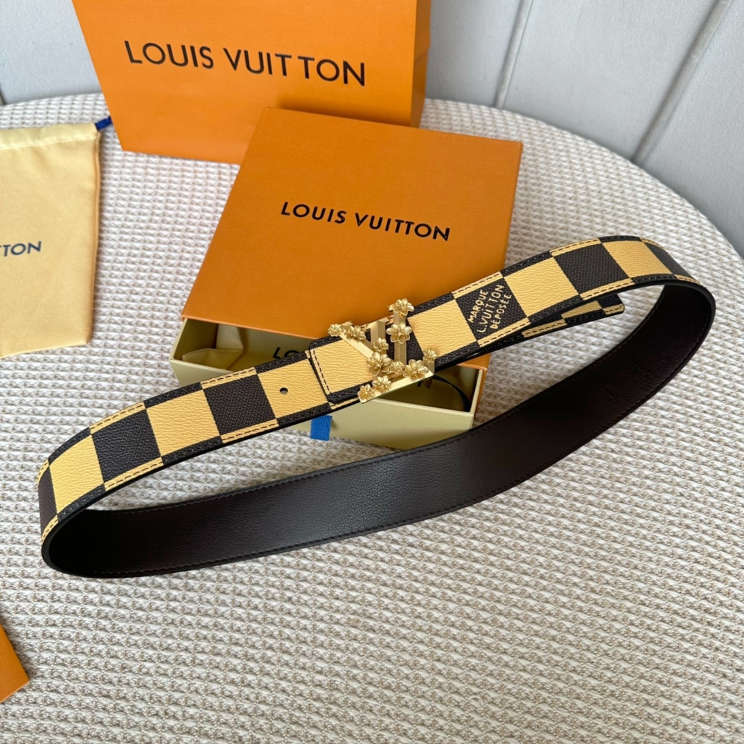 Louis Vuitton Belts Top brands like
 Brown Men Calfskin Canvas Cowhide