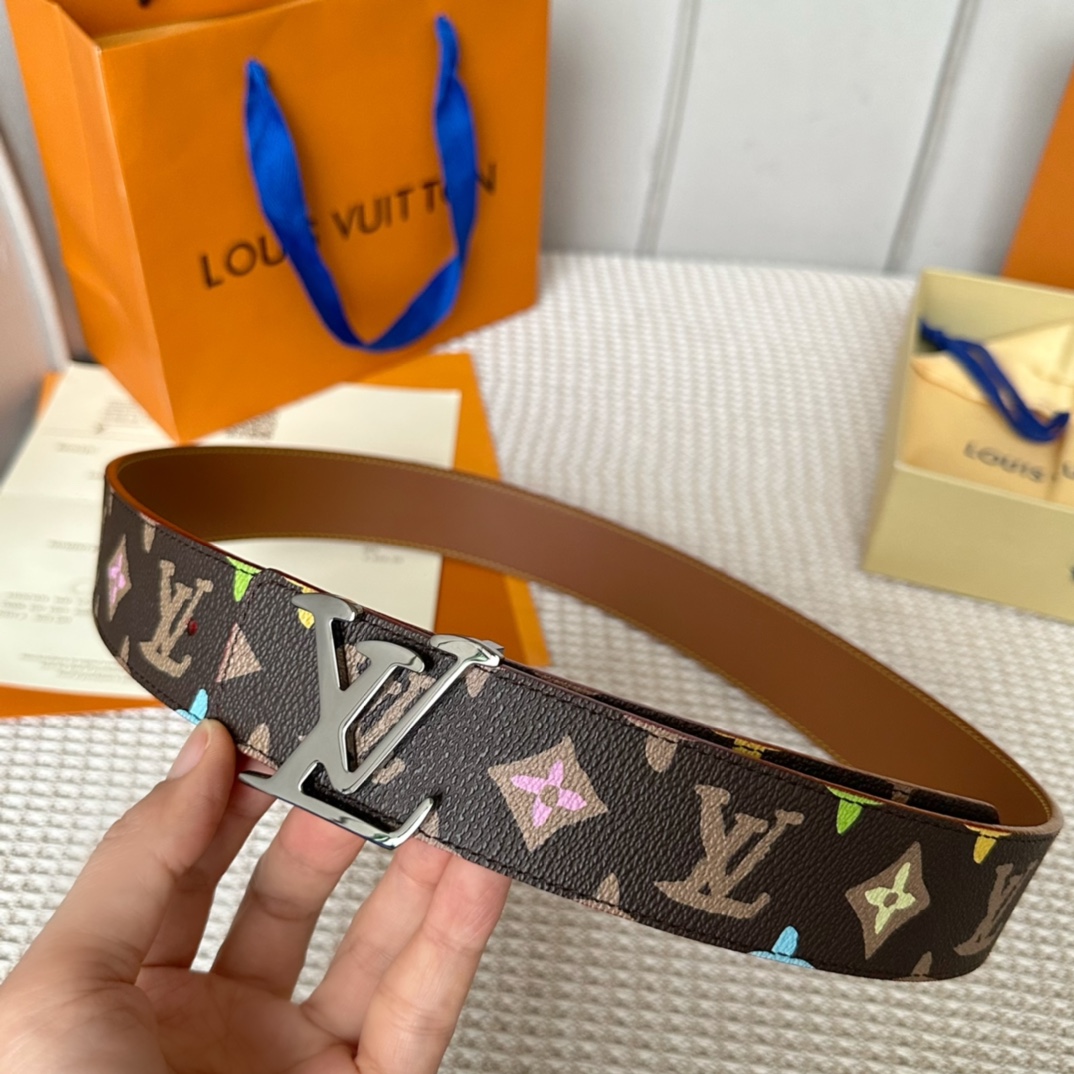 Louis Vuitton Luxury
 Belts Brown Men Calfskin Canvas Cowhide