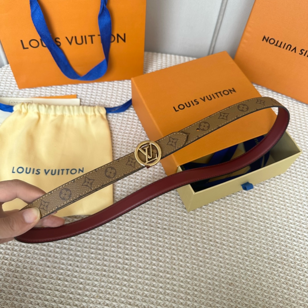Louis Vuitton Belts Women Calfskin Canvas Cowhide