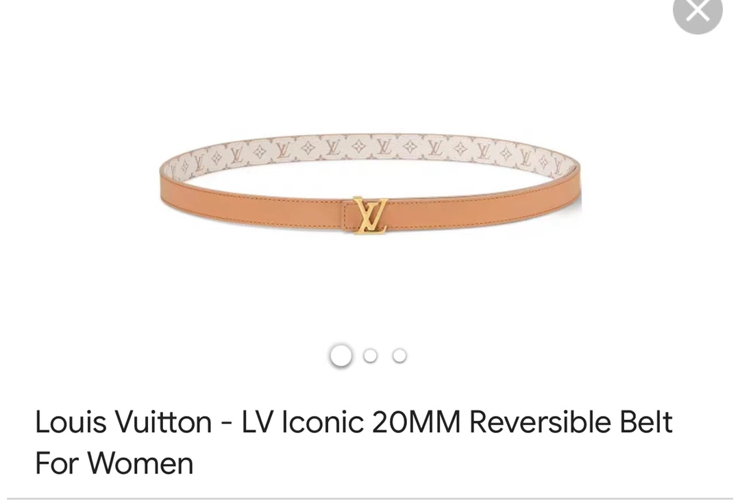 Louis Vuitton Cinturón Mejor sitio para la réplica
 Mujeres Piel de vaca Lona Cuero