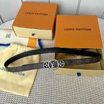 Louis Vuitton Belts Women Calfskin Canvas Cowhide