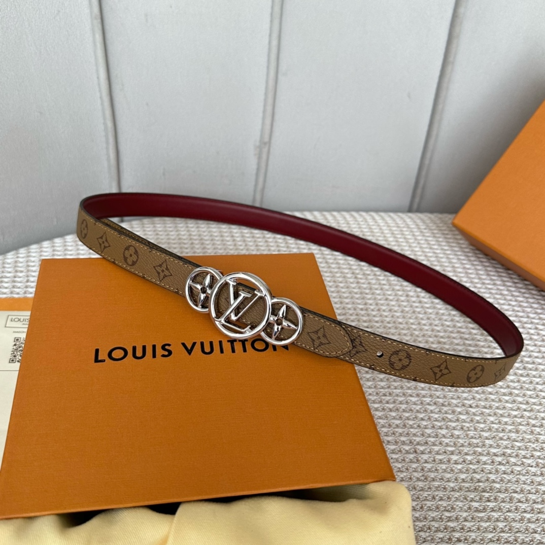 Louis Vuitton Belts Women Calfskin Canvas Cowhide