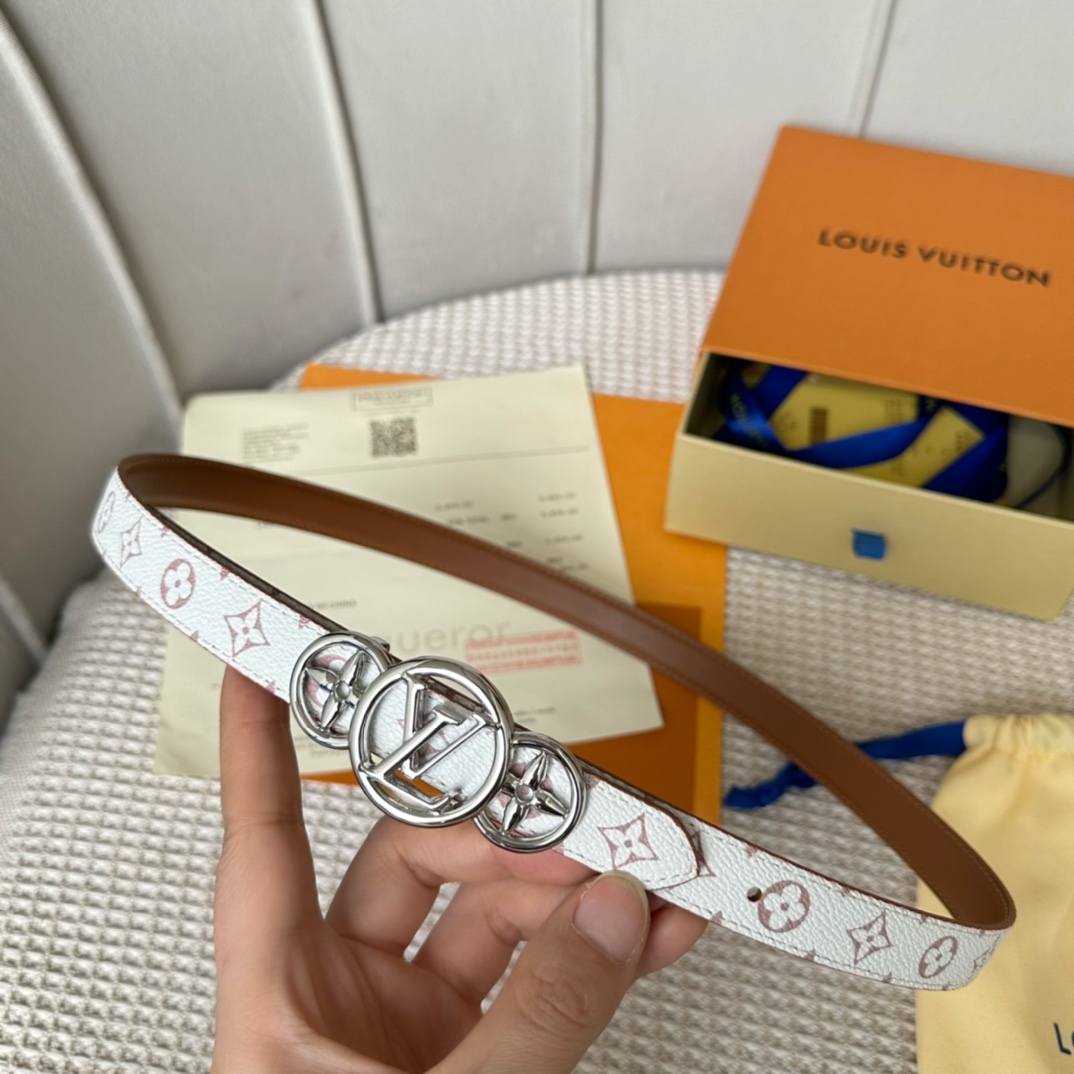 Louis Vuitton Belts Women Calfskin Canvas Cowhide