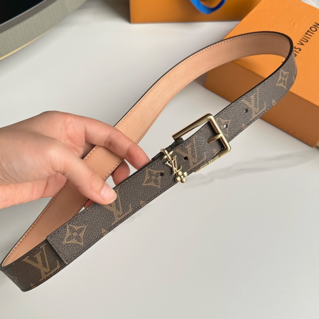 Louis Vuitton Cinturón Mujeres Lona Cuero de vaca Escarcha