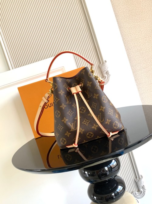 Louis Vuitton Néonoé BB Monogram Canvas Bucket Bag with Leather Trim 1 Louis Vuitton Néonoé BB Monogram Canvas Bucket Bag with Leather Trim