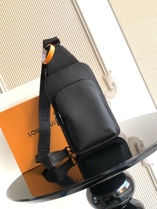 Louis Vuitton Men's Black Leather Avenue Sling Bag Premium Quality 3 Louis Vuitton Men's Black Leather Avenue Sling Bag Premium Quality