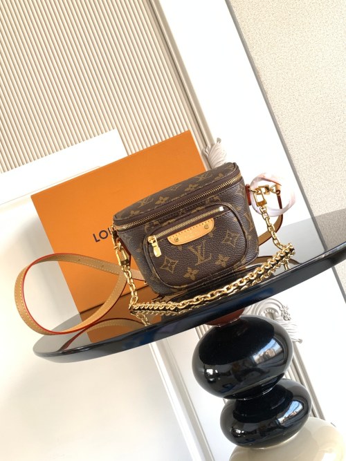 Louis Vuitton Mini Bumbag Monogram Canvas Crossbody Bag, M82335 4 Louis Vuitton Mini Bumbag Monogram Canvas Crossbody Bag, M82335