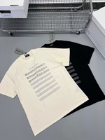 Balenciaga Clothing T-Shirt Apricot Color Black Printing Unisex Cotton Short Sleeve