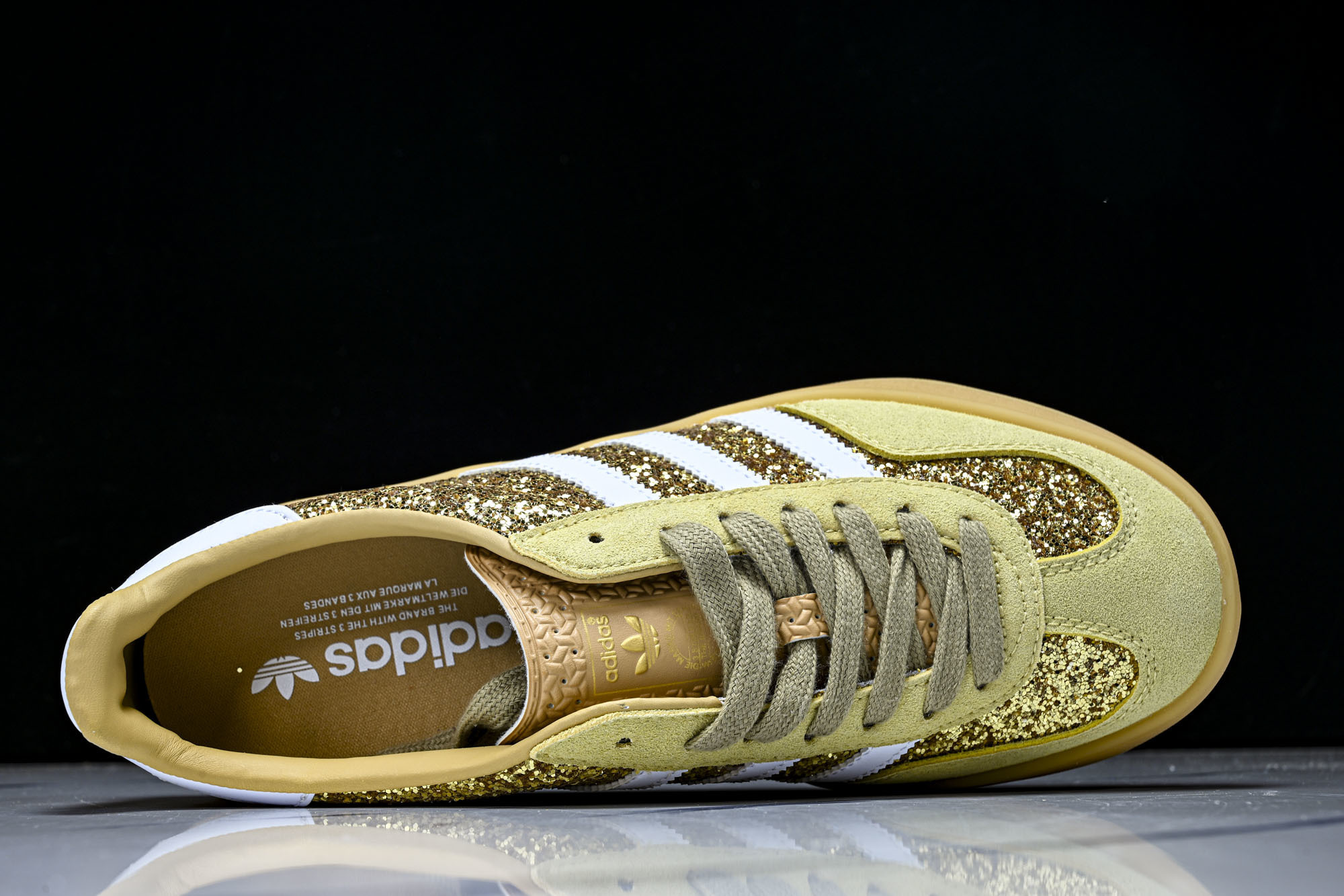 Adidas Originals GAZELLE INDOOR DIY 三叶草复古休闲防滑耐磨低帮板鞋亮