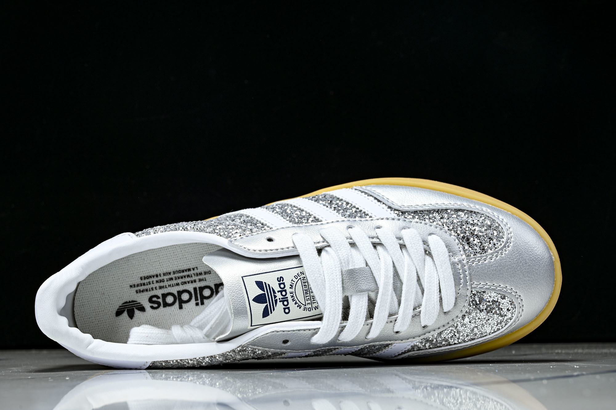 Adidas Originals GAZELLE INDOOR DIY 三叶草复古休闲防滑耐磨低帮板鞋亮