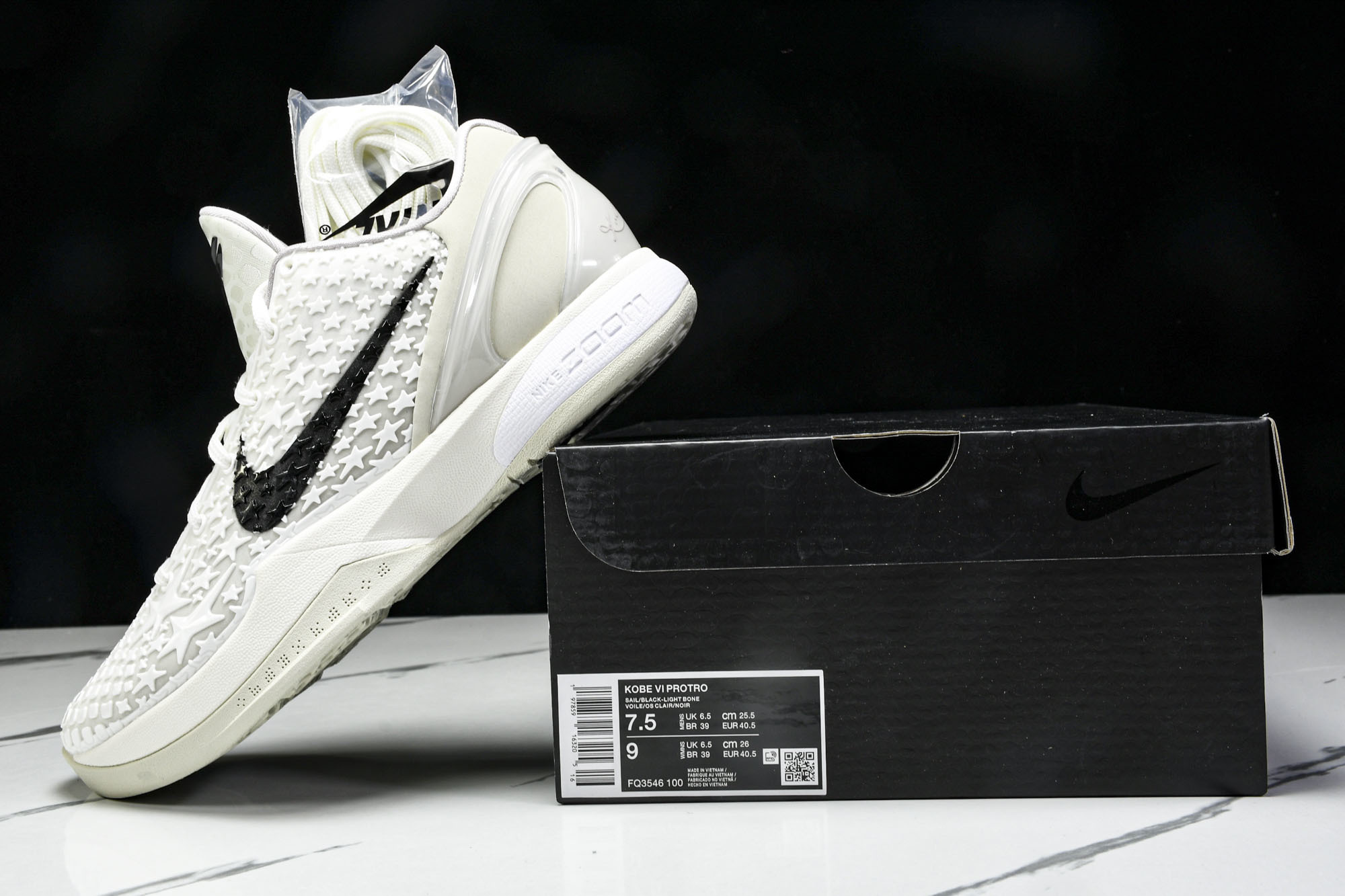 纯原-NK Kobe 6 Protro Sail All-Star 全明星 白帆 FQ3546-1004
