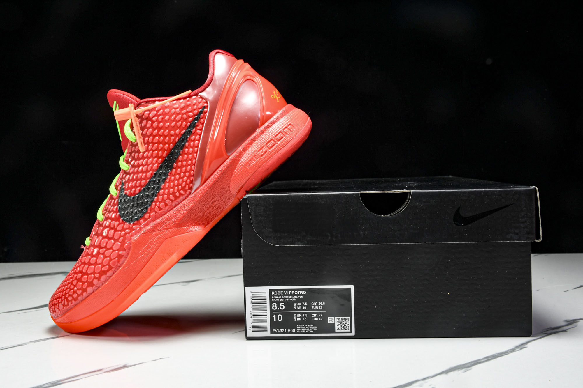 纯原-NK Kobe 6 Protro“Reverse Grinch”红色 反转青蜂侠 FV4921-6