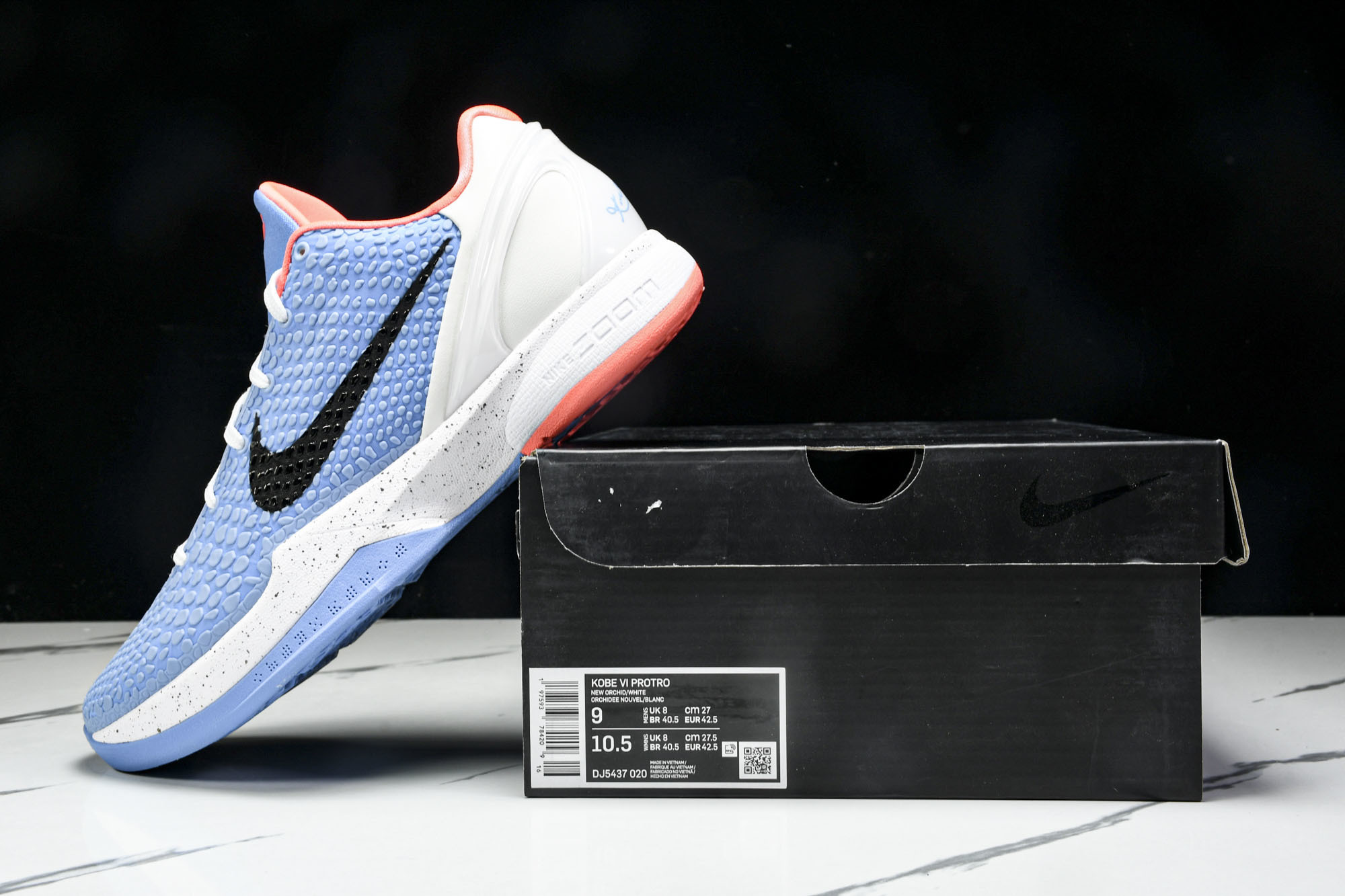 纯原-NK Zoom Kobe 6 Protro Whiteorchidee Nouvel 白玉兰 DJ